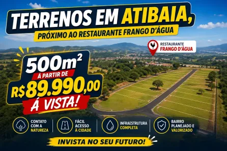Lote/Terreno à venda, 500m² no Usina, Atibaia