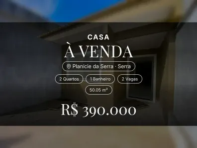Casa com 2 Quartos à venda, 50m² no Planície da Serra, Serra