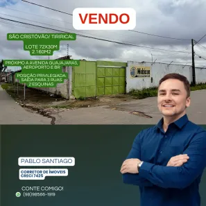 Lote/Terreno à venda, 2160m² no Jardim São Cristóvão, São Luís