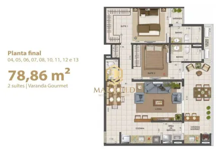 Apartamento com 2 Quartos à venda, 79m² no Lagoinha, Ubatuba