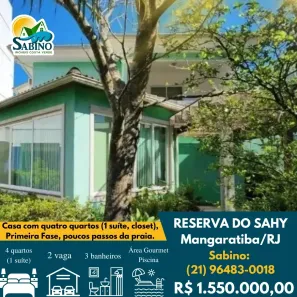 Casa de Condomínio com 4 Quartos à venda, 220m² no , Mangaratiba