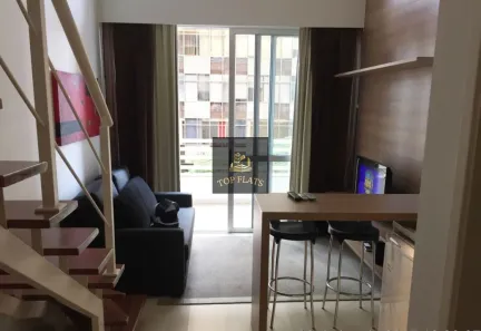 Flat com 1 Quarto para alugar, 47m² no Cidade Monções, São Paulo