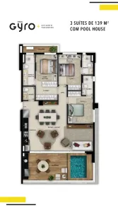 Apartamento com 3 Quartos à venda, 139m² no Setor Marista, Goiânia
