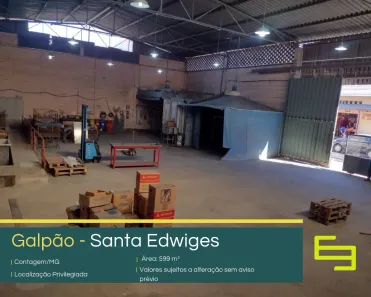 Galpão/Depósito/Armazém para alugar, 590m² no Santa Edwiges, Contagem