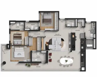 Apartamento com 3 Quartos à venda, 143m² no Morada da Colina, Uberlândia