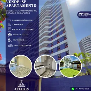 Apartamento com 3 Quartos à venda, 100m² no Aflitos, Recife