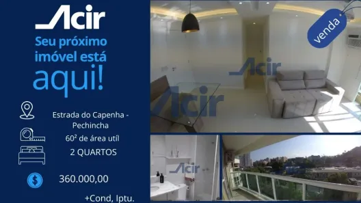 Apartamento com 2 Quartos à venda, 59m² no Pechincha, Rio de Janeiro