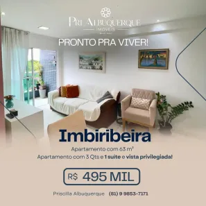 Apartamento com 3 Quartos à venda, 63m² no Imbiribeira, Recife