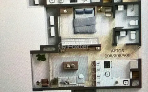 Apartamento com 1 Quarto à venda, 50m² no Centro, Canela
