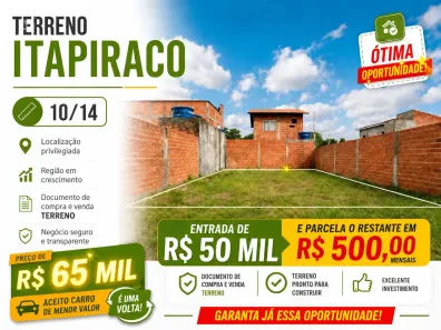 Lote/Terreno à venda, 1014m² no Chácara Itapiracó, São Luís