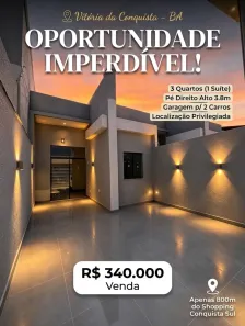 Casa com 3 Quartos à venda, 80m² no Felícia, Vitória da Conquista