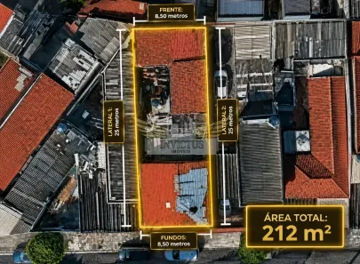 Lote/Terreno à venda, 212m² no Vila Lucinda, Santo André