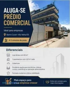 Prédio Comercial para alugar, 550m² no Cocal, Vila Velha