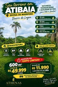Lote/Terreno à venda, 600m² no Jardim Brasil, Atibaia