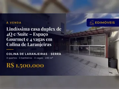 Casa com 4 Quartos à venda, 240m² no Colina de Laranjeiras, Serra