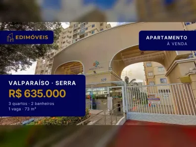 Apartamento com 3 Quartos à venda, 73m² no Valparaíso, Serra