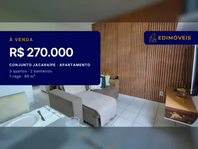 Apartamento com 3 Quartos à venda, 69m² no Conjunto Jacaraípe, Serra