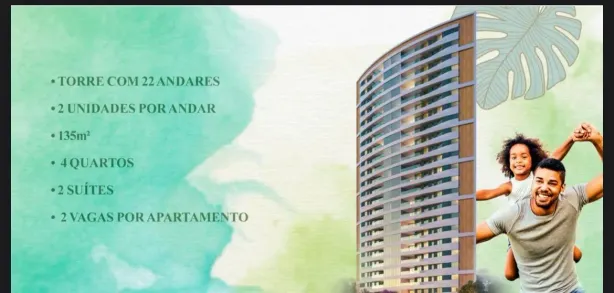 Apartamento com 4 Quartos à venda, 135m² no Rosarinho, Recife