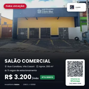 Galpão/Depósito/Armazém para alugar, 200m² no Vila Goes, Londrina