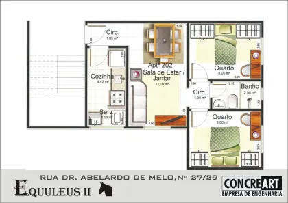 Apartamento com 2 Quartos à venda, 46m² no Parque Jóquei Club, Campos dos Goytacazes