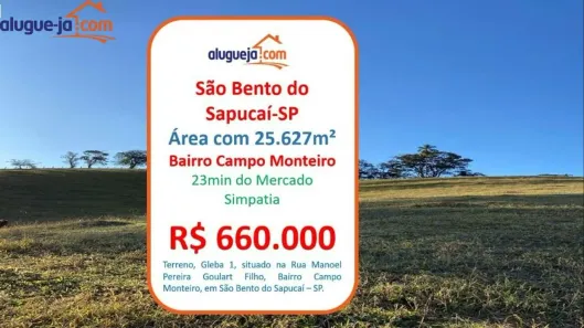Lote/Terreno à venda, 25627m² no Campo Monteiro, São Bento do Sapucaí