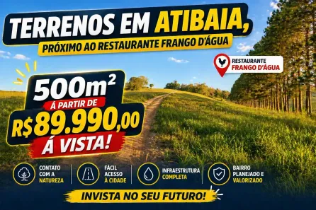 Lote/Terreno à venda, 500m² no Usina, Atibaia