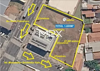 Lote/Terreno para alugar, 1611m² no Vila Rezende, Piracicaba