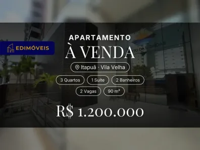 Apartamento com 3 Quartos à venda, 90m² no Itapuã, Vila Velha