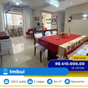Apartamento com 3 Quartos à venda, 84m² no Imbuí, Salvador
