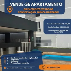 Apartamento com 2 Quartos à venda, 47m² no Parque Esplanada I, Valparaíso de Goiás