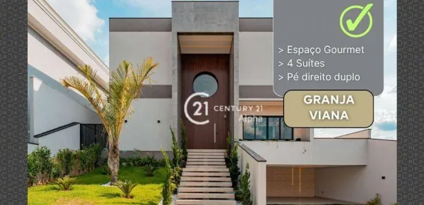 Casa de Condomínio com 4 Quartos para venda ou aluguel, 489m² no Granja Viana, Cotia