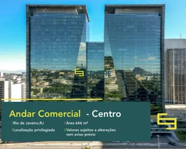 Sala Comercial para alugar, 646m² no Centro, Rio de Janeiro