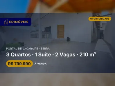 Casa com 3 Quartos à venda, 210m² no Portal de Jacaraípe, Serra