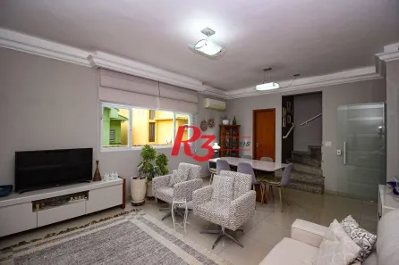 Casa de Condomínio com 3 Quartos à venda, 136m² no Gonzaga, Santos