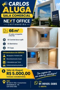 Sala Comercial para alugar, 66m² no Atalaia, Ananindeua