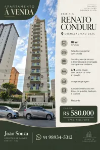 Apartamento com 3 Quartos à venda, 118m² no São Brás, Belém