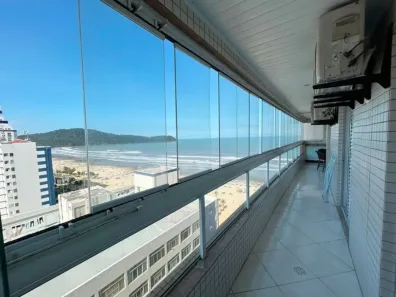 Apartamento com 3 Quartos para alugar, 143m² no Boqueirão, Praia Grande