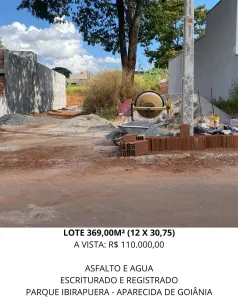 Lote/Terreno à venda, 369m² no Parque Ibirapuera, Aparecida de Goiânia