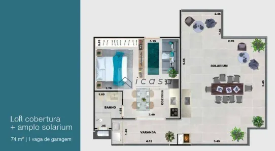 Apartamento com 1 Quarto à venda, 74m² no Praia Grande, Ubatuba