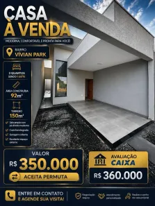 Casa com 3 Quartos à venda, 92m² no Víviam Parque, Anápolis