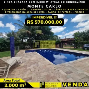 Fazenda/Sítio com 3 Quartos à venda, 2000m² no Zona Rural, Guapiaçu