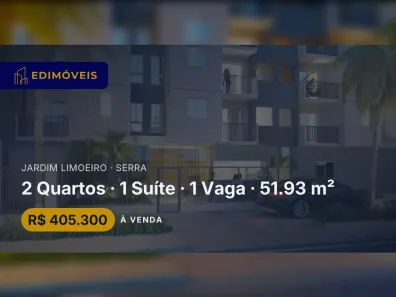 Apartamento com 2 Quartos à venda, 51m² no Jardim Limoeiro, Serra