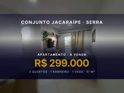 Apartamento com 2 Quartos à venda, 51m² no Conjunto Jacaraípe, Serra