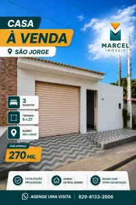 Casa com 3 Quartos à venda, 132m² no São Jorge, Maceió