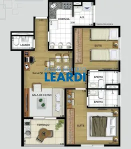 Apartamento com 2 Quartos à venda, 64m² no Jardim Ampliação, São Paulo