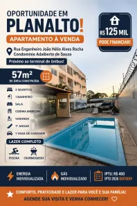 Apartamento com 2 Quartos à venda, 57m² no Planalto, Natal