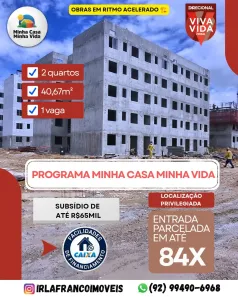 Apartamento com 2 Quartos à venda, 40m² no Colônia Terra Nova, Manaus
