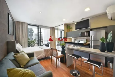 Flat com 1 Quarto para alugar, 35m² no Vila Olímpia, São Paulo
