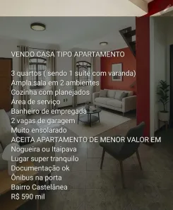 Casa com 3 Quartos à venda, 80m² no Castelanea, Petrópolis