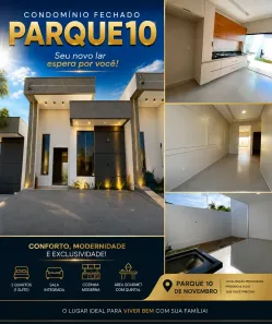 Casa de Condomínio com 2 Quartos à venda, 70m² no Parque 10 de Novembro, Manaus